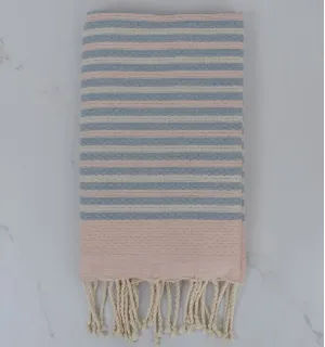 Fouta nido d'ape 3 colori a strisce 1 cm 