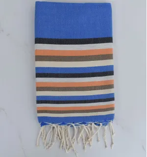 Telo mare Fouta 6 colori blu, antracite, grigio chiaro, arancio, bistro leggero e crema 