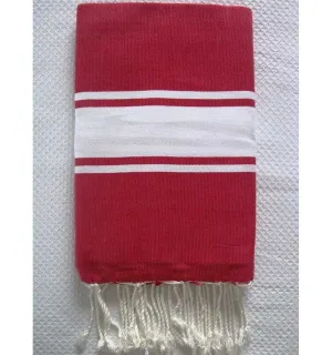 Fouta piatta telo mare Cremisi 