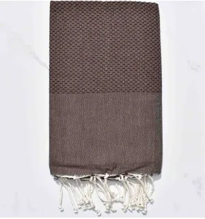 Telo mare tinta unita cioccolato 