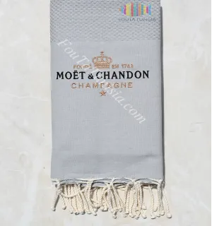 Telo mare ricamato Moët & Chandon 