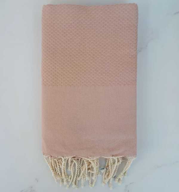 Fouta nido d'ape unita Castagno chiaro 