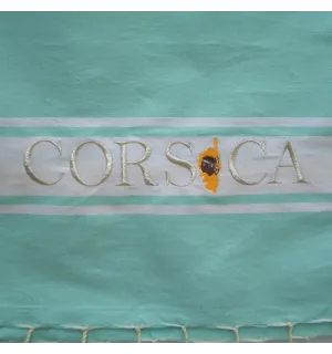 Telo mare ricamato Corsica 
