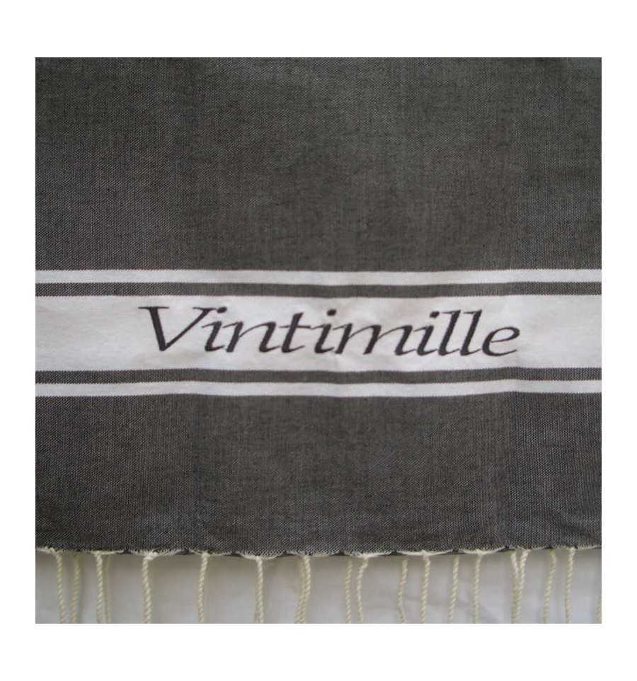 Telo mare classico grigio scuro personalizzato 