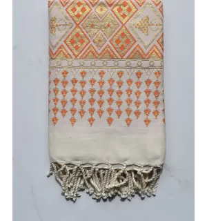 Fouta khlela arancione 