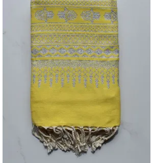 Fouta khomsa giallo 