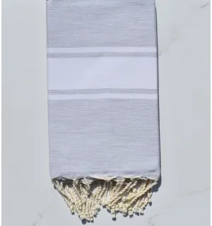 Fouta piatta grigio chiaro 