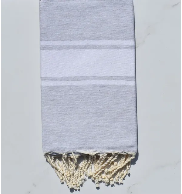 Fouta piatta grigio chiaro 