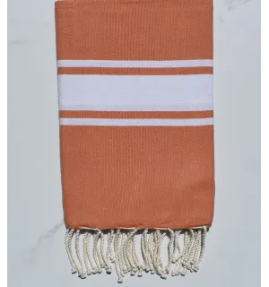 Fouta piatta mandarino scuro 