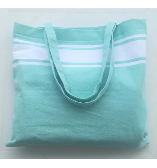 Borsa da spiaggia verde acqua 
