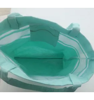Borsa da spiaggia verde acqua  2