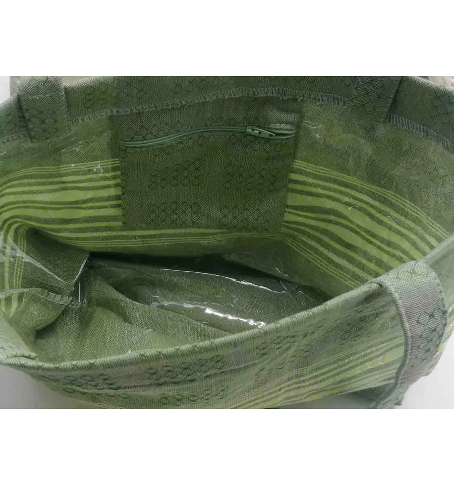 Borsa da spiaggia thalasso luce verde muschio 