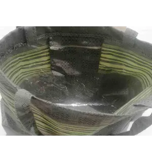 Borsa da spiaggia verde militare con neon motivi verdi  2
