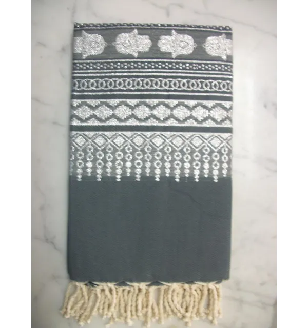 Fouta khomsa blu di prussia 