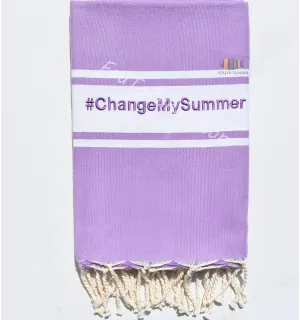 Fouta ricamo colore viola chiaro 