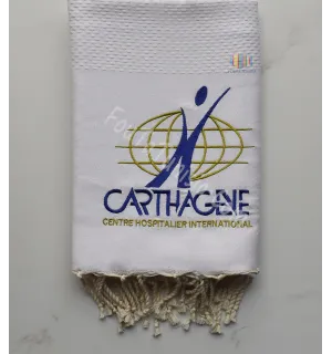 Telo mare ricamato con logo CARTHAGENE 