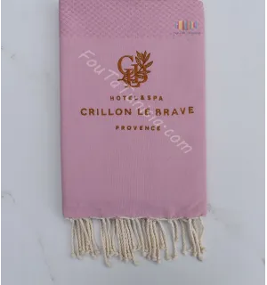 Telo mare Hotel crillon le brave ricamato 