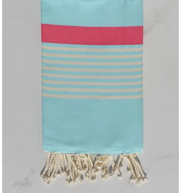 Telo mare arturo azzurro e rosa 