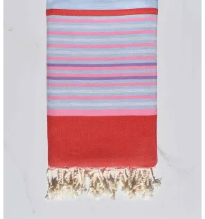 Telo mare 5 colori rosso, rosa chiaro, blu chiaro, grigio chiaro e viola 