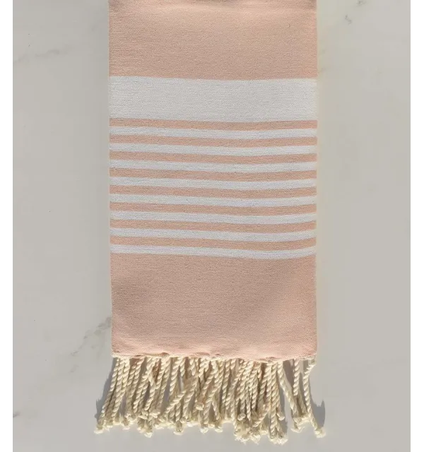 telo mare Artù zuppa rosa con strisce bianche 