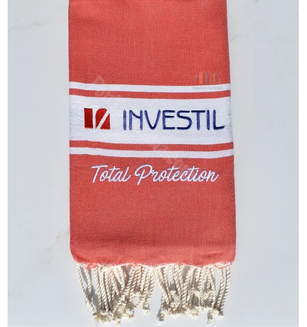 Telo mare con strisce bianche personalizzate per INVESTIL 