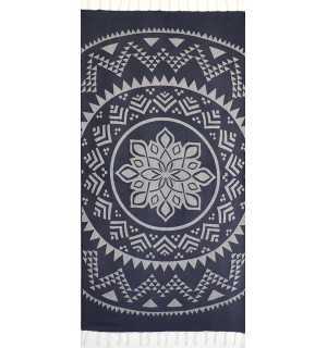 Telo mare Bohemien blu marino  2