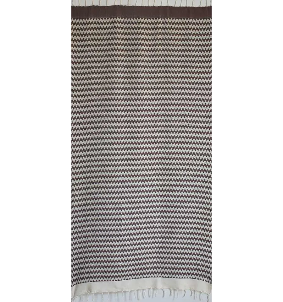 Fouta zigzag marrone 