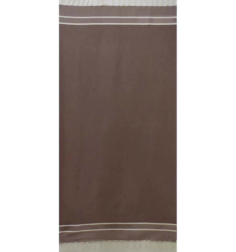 Telo mare chevron marrone 