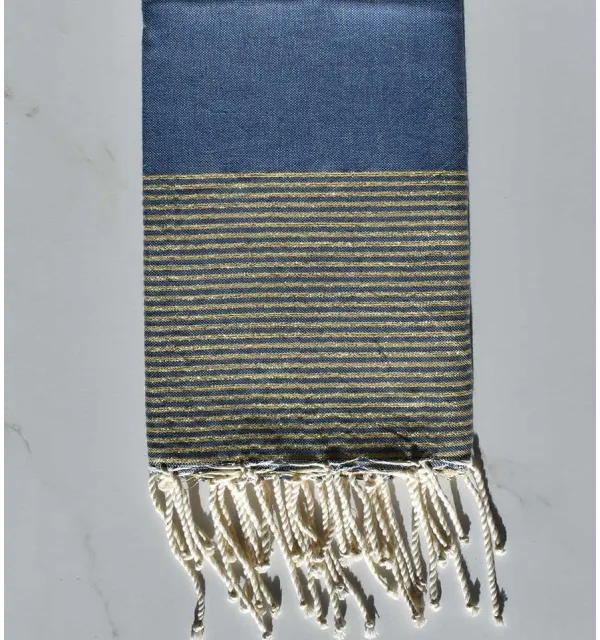 Telo mare lurex blue jeans 