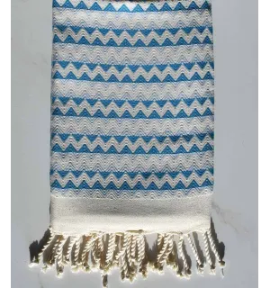 Telo mare ecru, blu azzurro Blu maya 