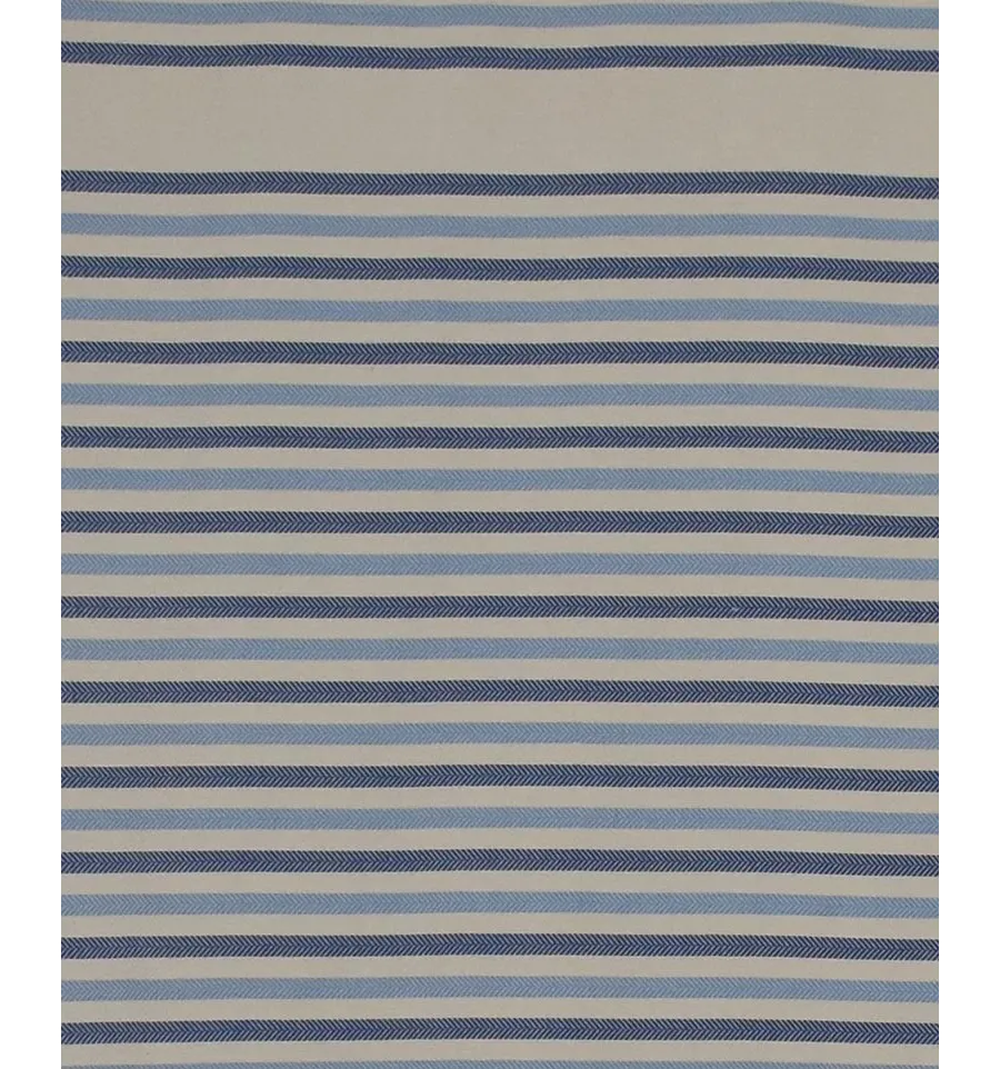 Fouta chevron bianco crema, blu e blu scuro 