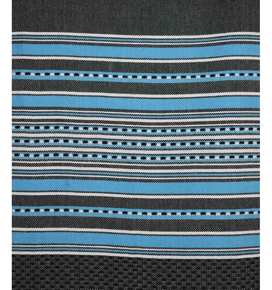 Fouta arabesco blu scuro con strisce blu 