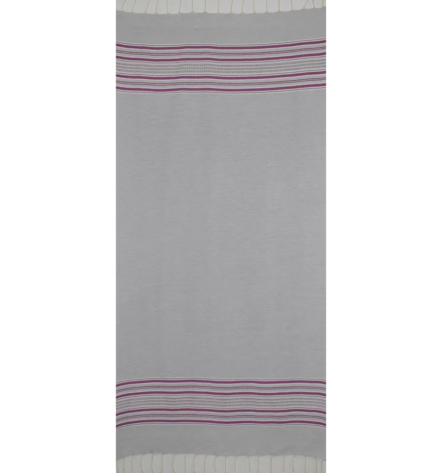 Telo mare arabesco grigio chiaro e viola bizantino 