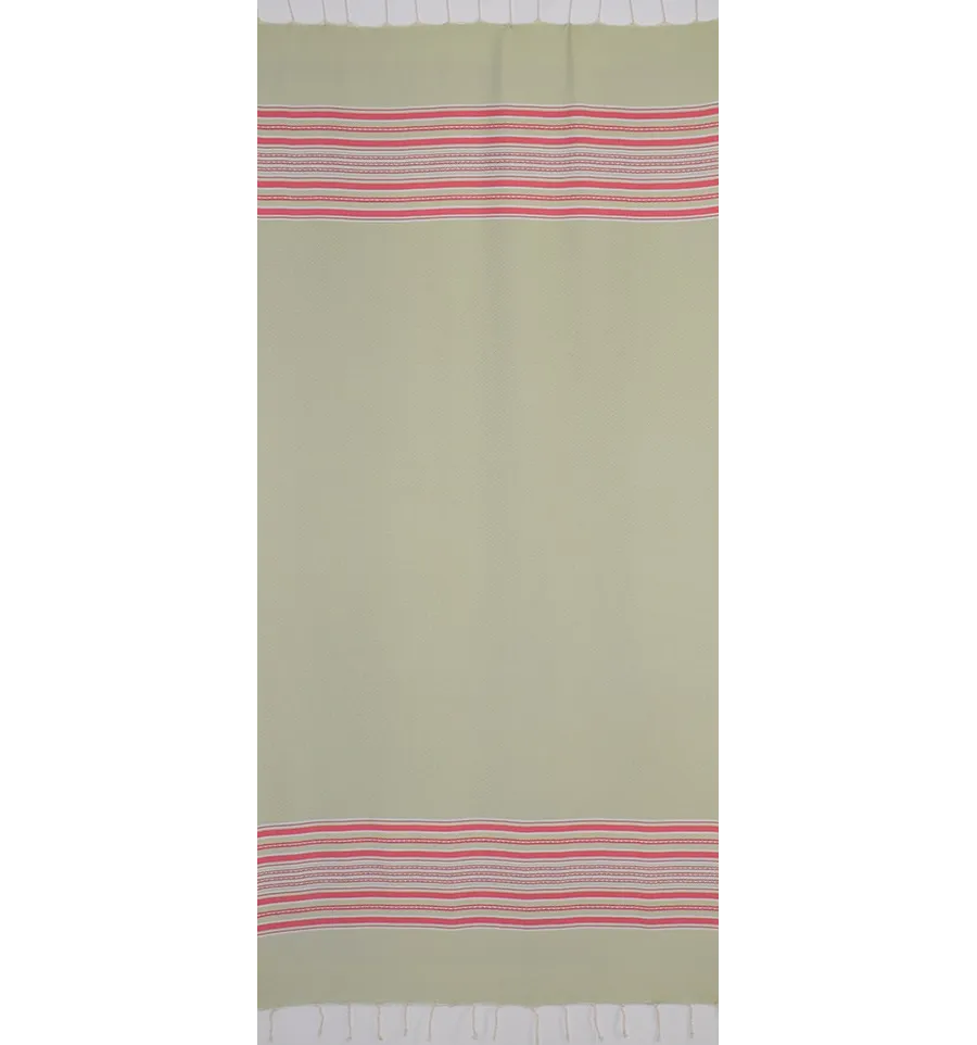 Fouta arabesco pistacchio verde con strisce