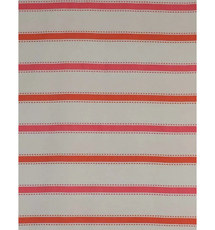 Fouta arabesco crema bianca, arancio corallo e rosa 