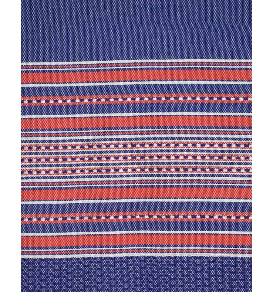 Telo mare blu arabesco e rosso 