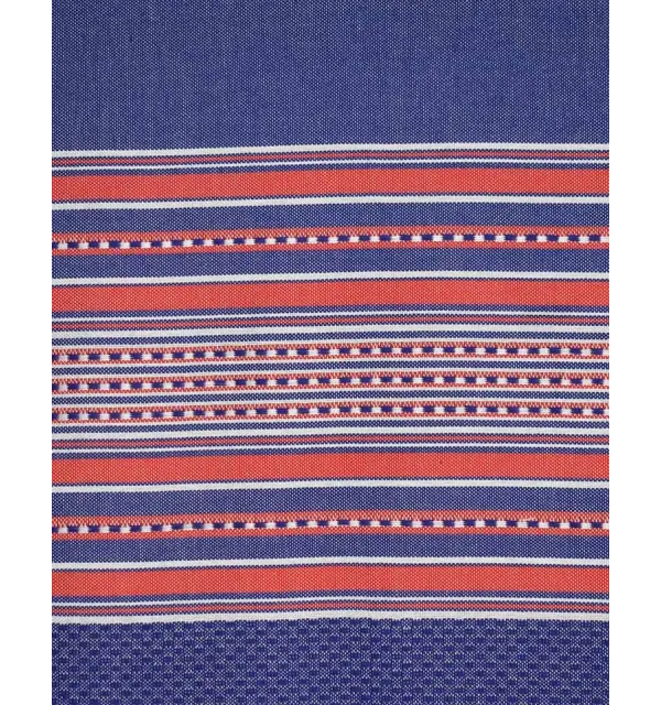 Telo mare blu arabesco e rosso 
