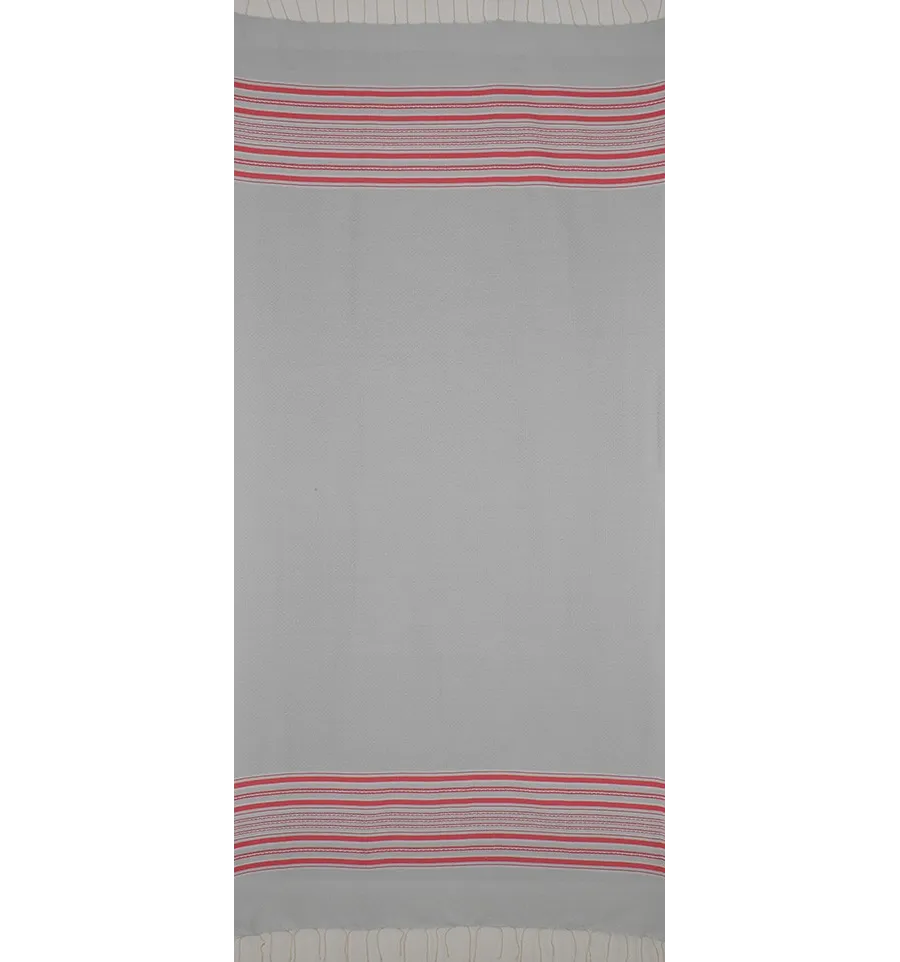 Telo mare arabesca blu fumo e rosa 