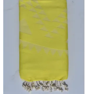 Telo mare Bohémien giallo limone