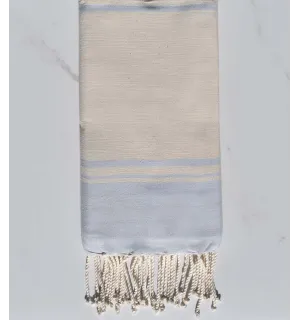 telo mare RAF-RAF bianco crema e blu cielo 