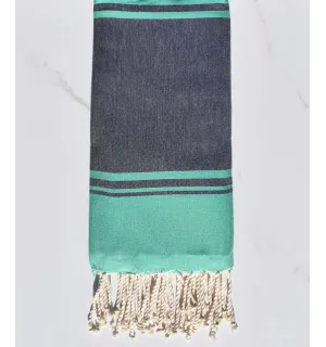 Telo mare RAF-RAF blu notte e verde malachite 