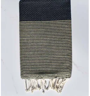 Telo mare lurex favo blu notte 