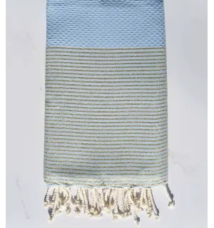 telo mare lurex favo blu maya 