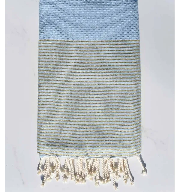 telo mare lurex favo blu maya 
