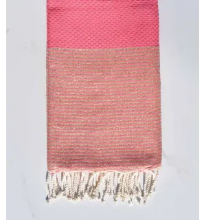 telo mare lurex favo rosa scuro 