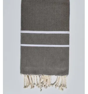 telo mare chevron polvere grigia 