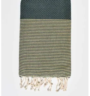 telo mare lurex favo verde scuro 