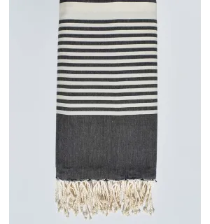 Copriletto ardesia grigia ed ecru 