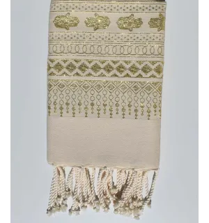 Fouta khomsa Bianco antico 