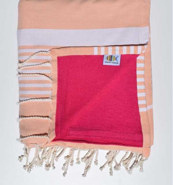 telo mare doppia spugna arthur pesca e fucsia 